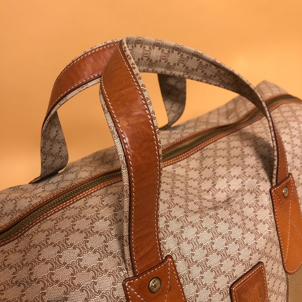 CELINE トラベルバッグ マカダム トリオンフ 旅行 お出かけ 出張 バッグ